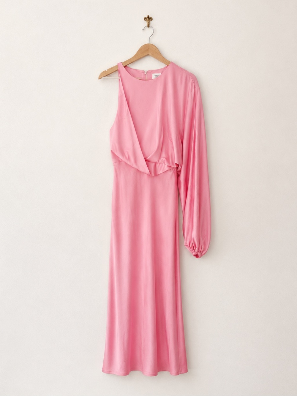 Anthropologie BHLDN Significant Other One-Sleeve Column Maxi Dress Pink
